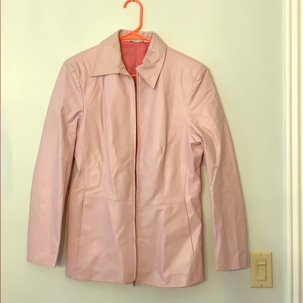 Woman’s Rainerman & Sons Leather Cloth Pink Jacket